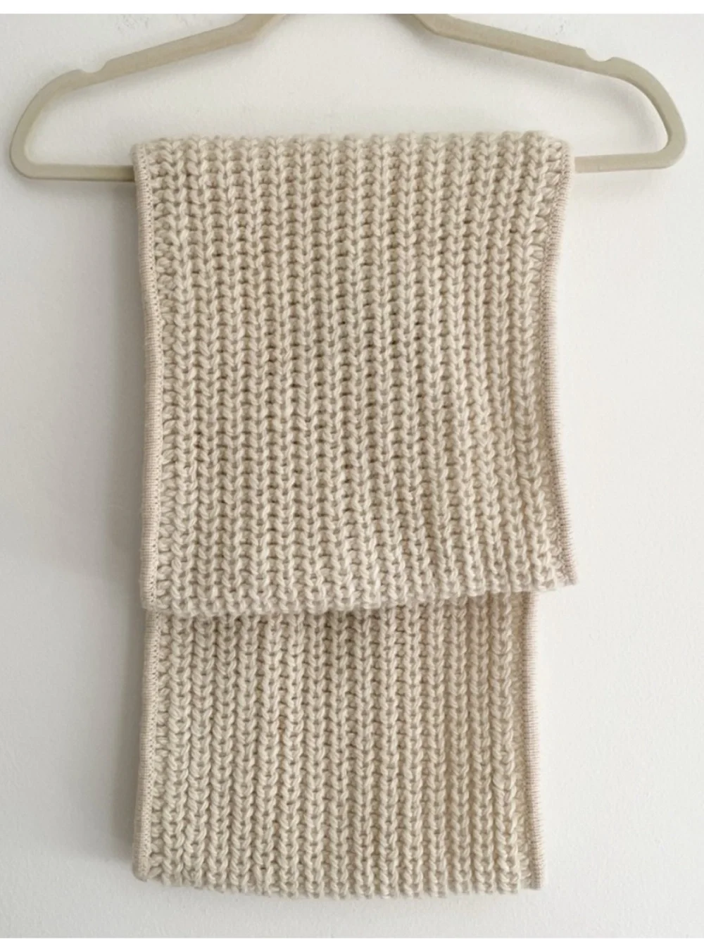 New Rag and Bone infinity scarf wool alpaca chunky knit cream neutral tan soft